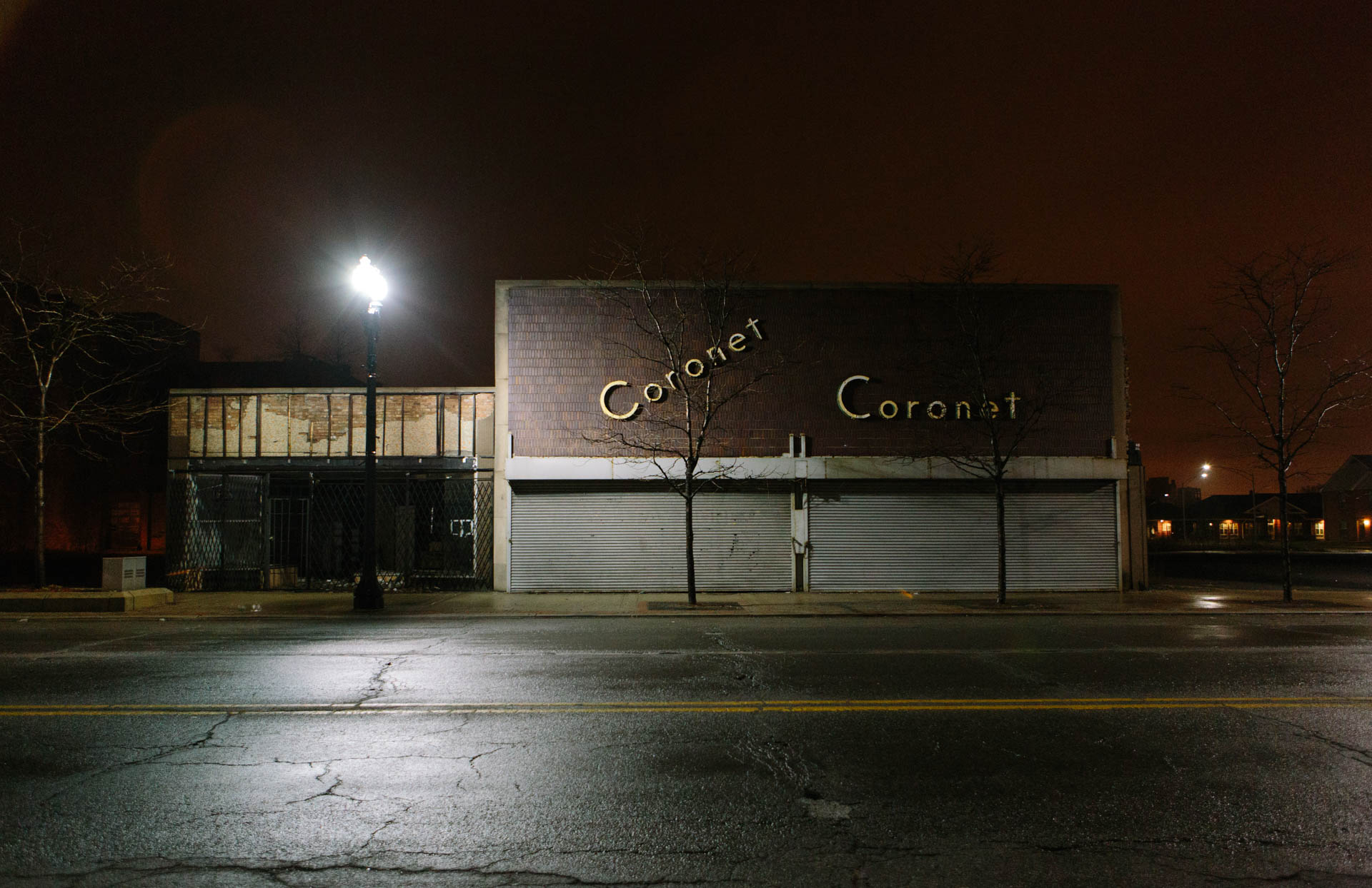 coronet-store-gary-night