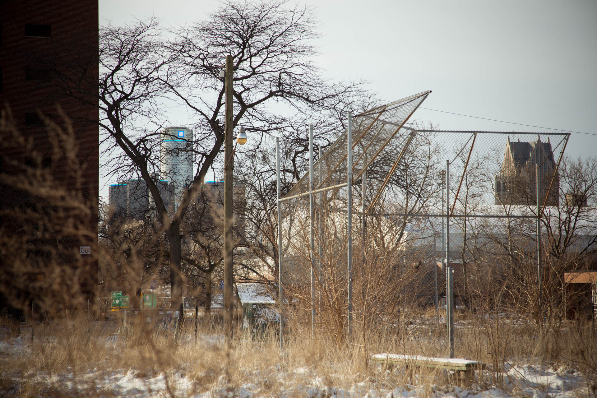 downtown-detroit-gm-building-abandoned-lot-baseball-field