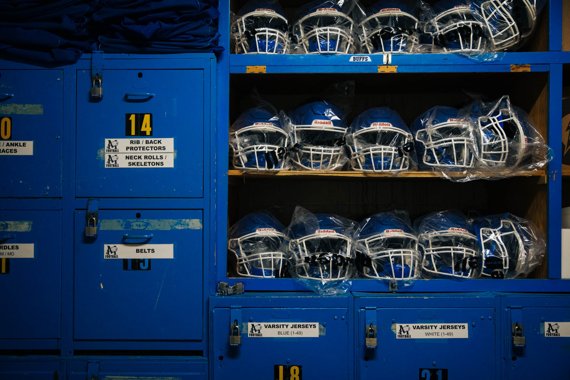 helmets-equipment-room-mondovi-high-school-football-travis-dewitz-6772.JPG